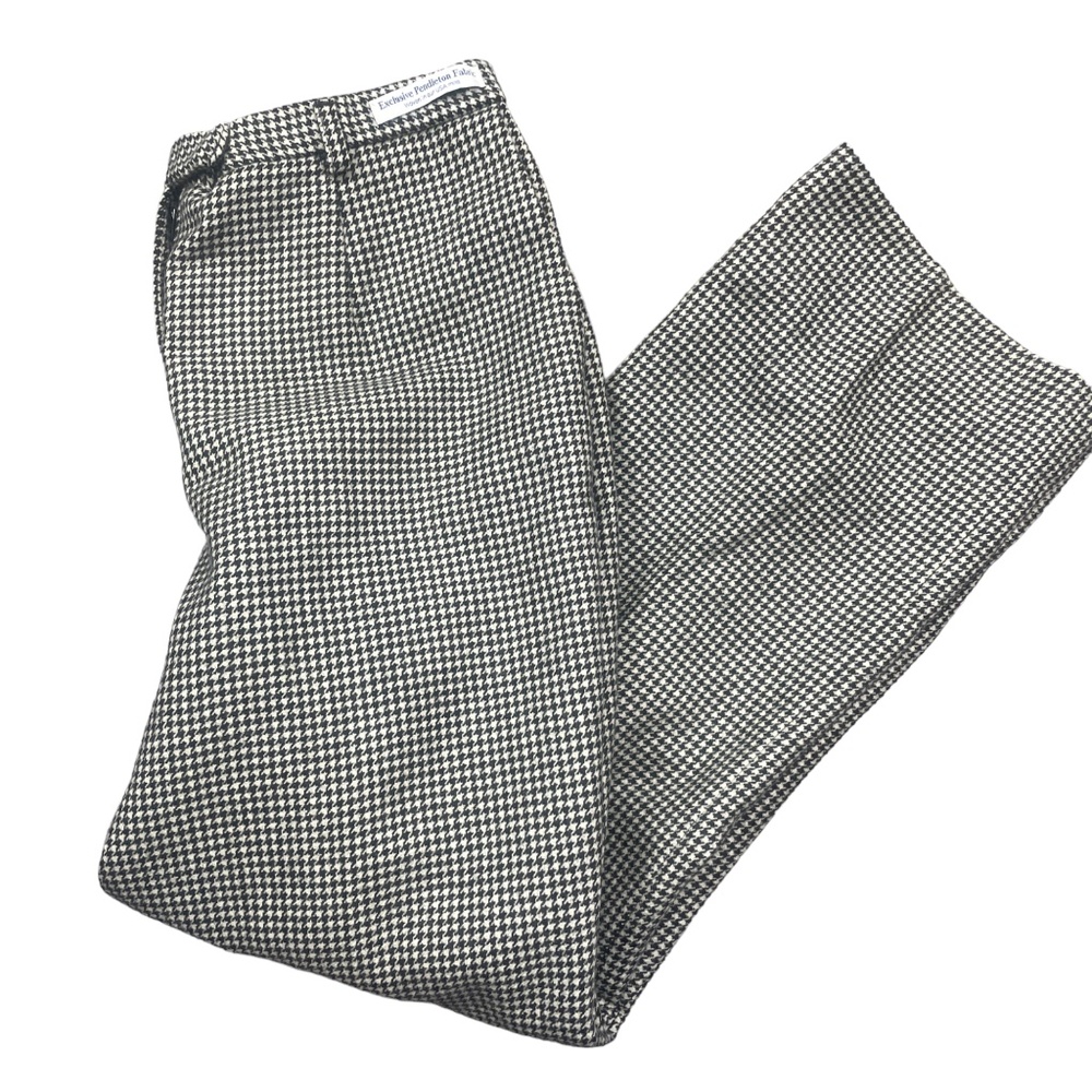 Pendleton Monochrome Houndstooth Straight Leg Tro… - image 2
